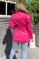 Pink Military Style Blazer