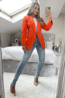 Orange military blazer sale