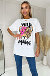 White Wild Thang Slogan T-Shirt