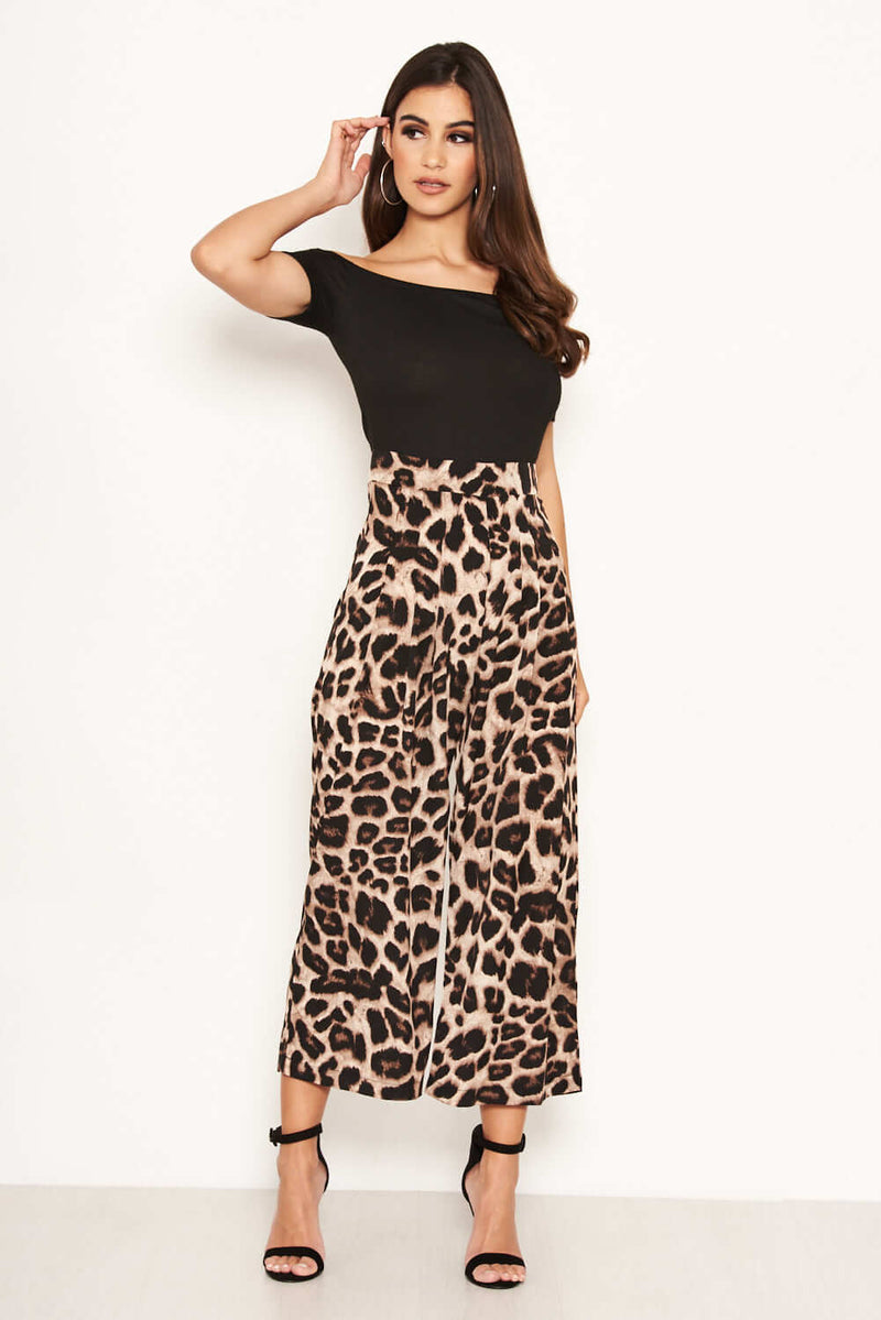 2 in 1 Leopard Print Jumpsuit AX Paris