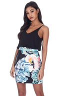 Black 2 in 1 Floral Dress