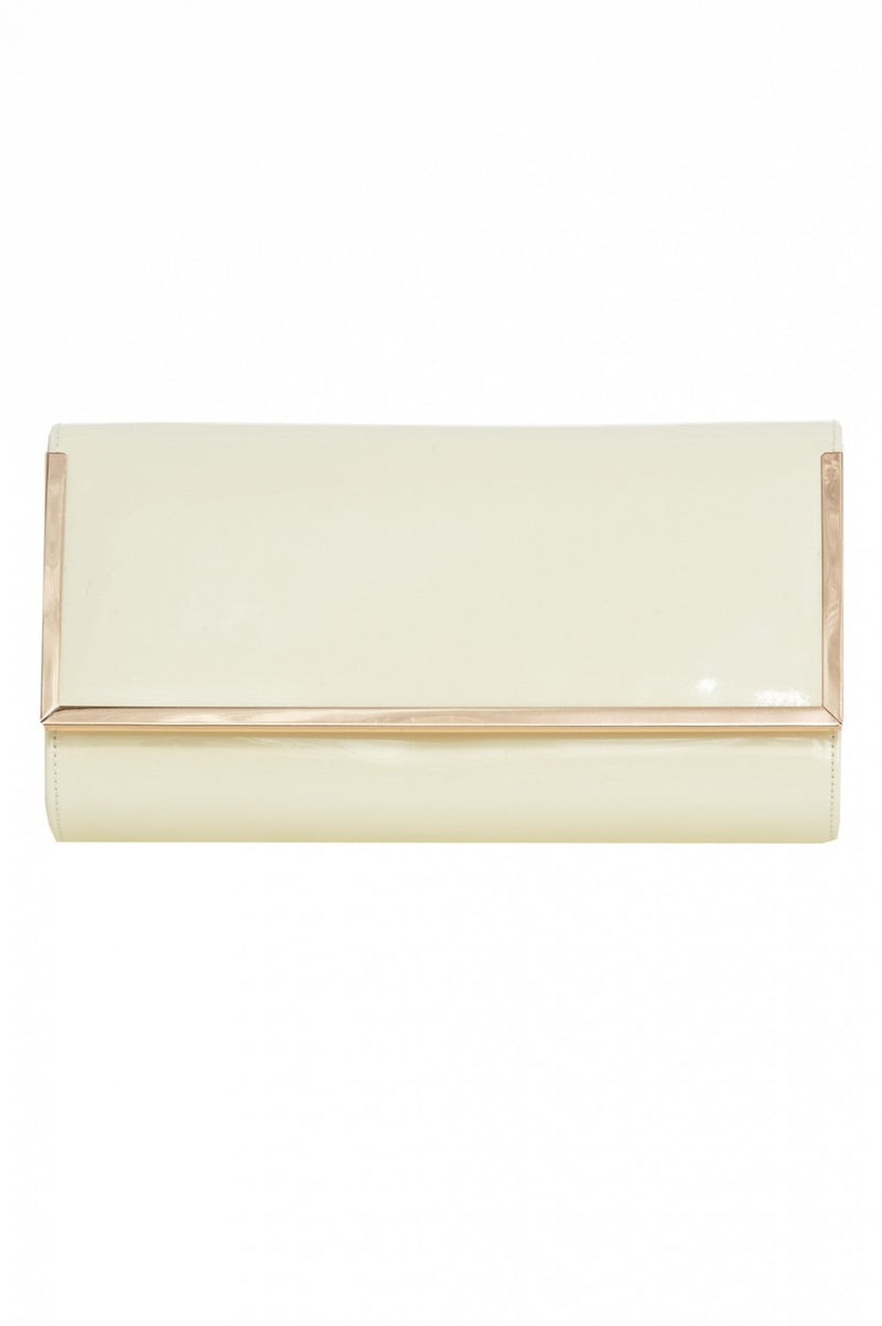 Patent  Rectangle Gold Edged Clutch