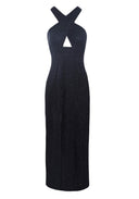 Black Crossover Maxi Dress