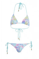 Pastel Print Triangle Bikini