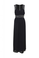 Black Embellished  Chiffon   Maxi Dress