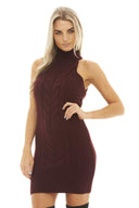 Cut In Neck Knitted Dress