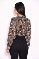 Animal Print Batwing Bodysuit