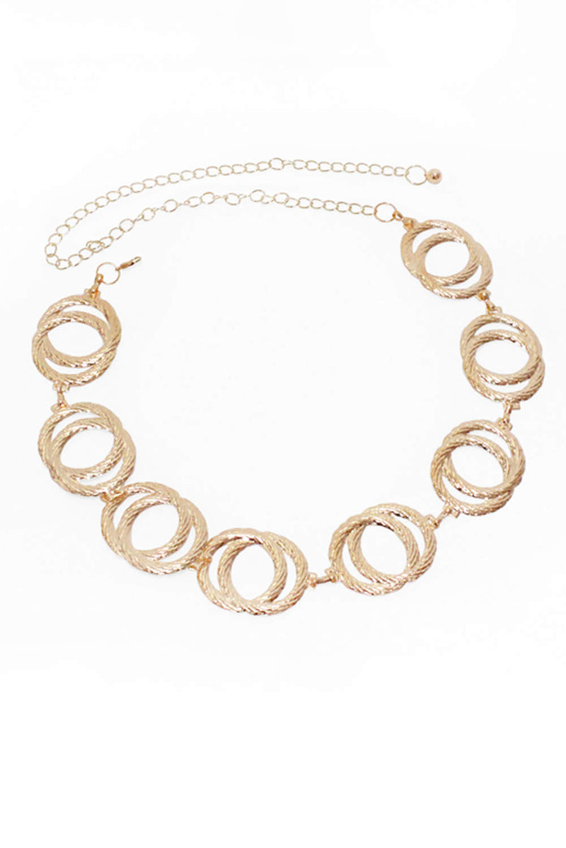 Gold Belly Chain With Circle Detail