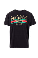 Black Always Perfect Slogan T-Shirt