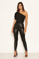 Black One Sleeve Bodysuit