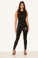 Black PU Pants