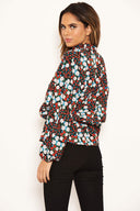 Red Floral Wrap Over Top