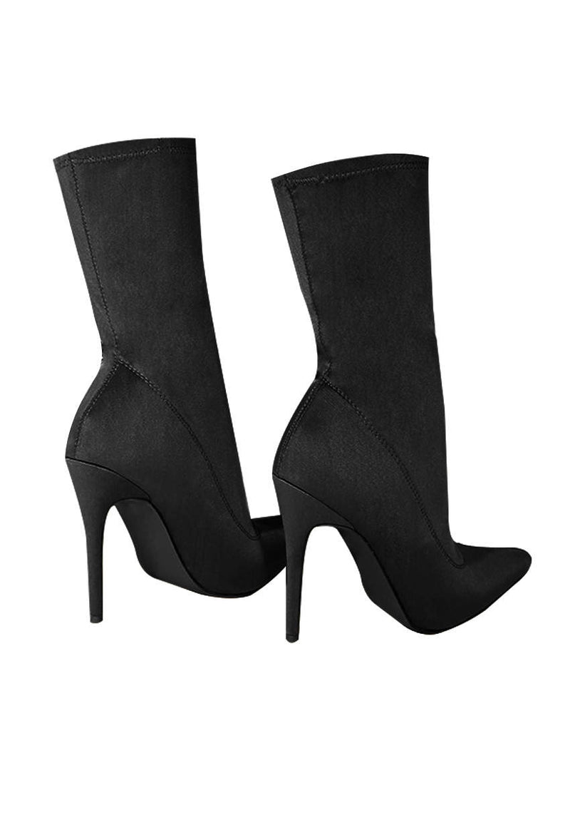 Black Stiletto Heel Boots AX Paris