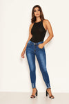 Blue Frayed Hem Jean