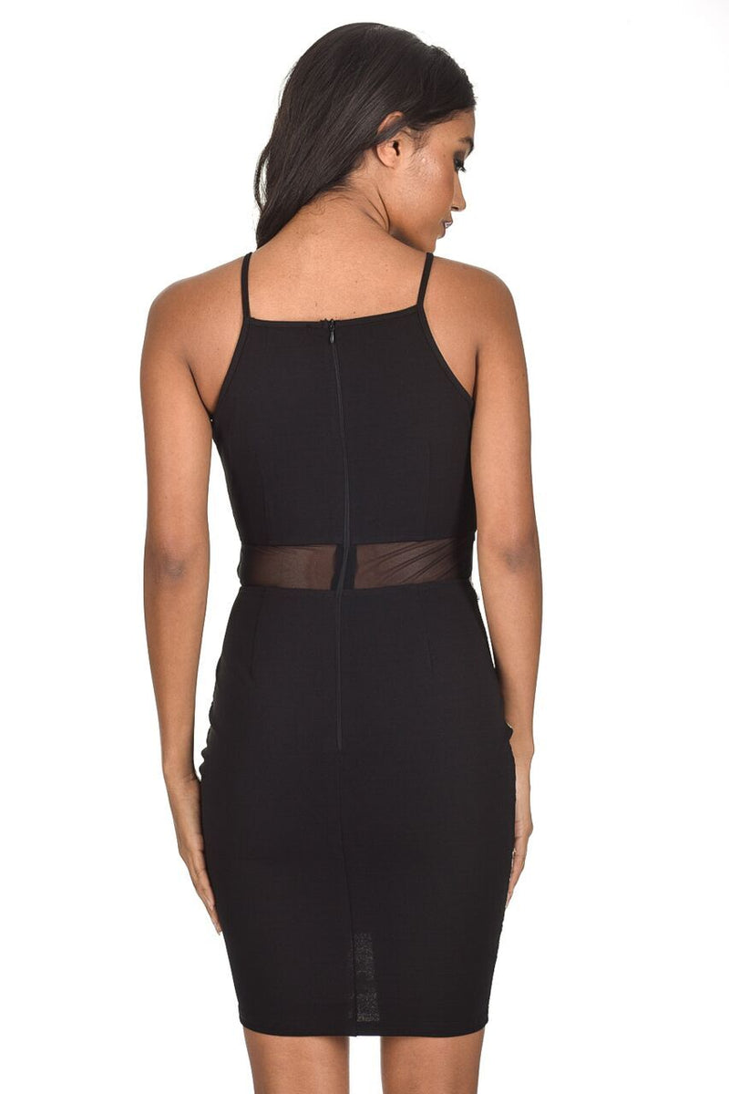 Black and Gold Mesh Embroidered Dress AX Paris Black and Gold Mesh Embroidered Dress AX Paris