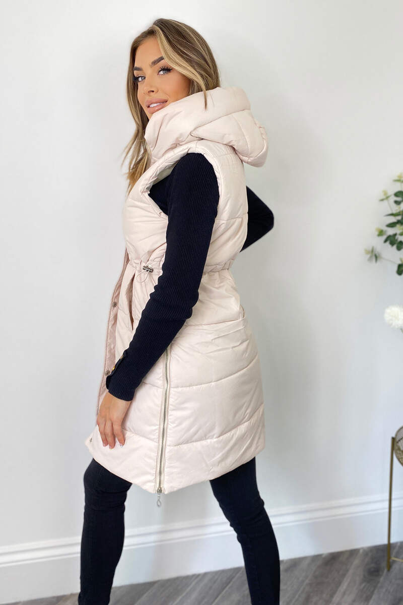 Gilet online beige long