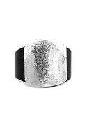 Black And Silver Thick Western Style Bangle