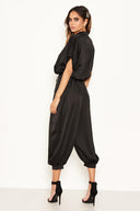 Black Button Up Jumpsuit