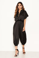 Black Button Up Jumpsuit