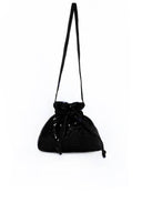 Black Chain Detail Pouch Bag