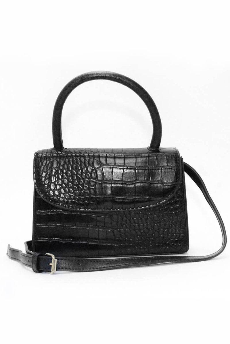 Black Croc Mini Bag