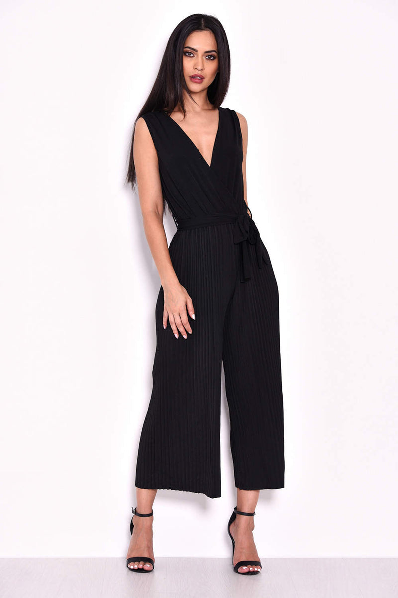 Pleated shop culotte jumpsuit