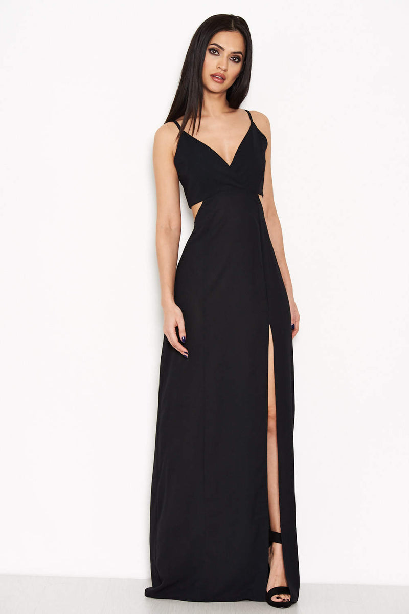 Black Cut Out Maxi Dress