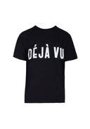 Black Deja Vu Slogan T-Shirt