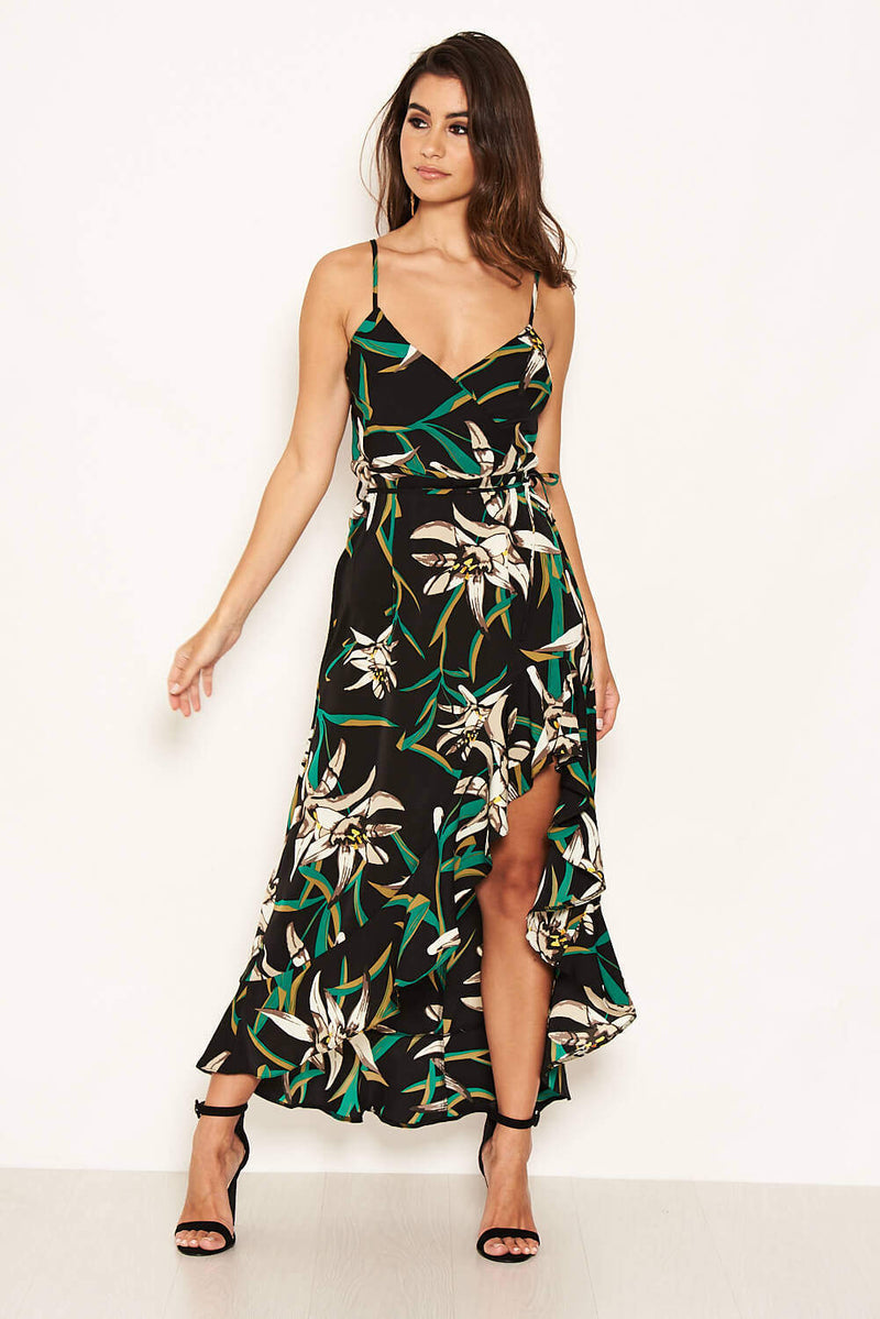 Strappy midi on sale dress with split