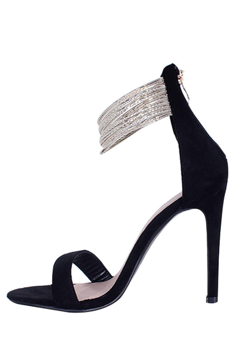 Black Gold Ring Detail Stilletto Heels AX Paris