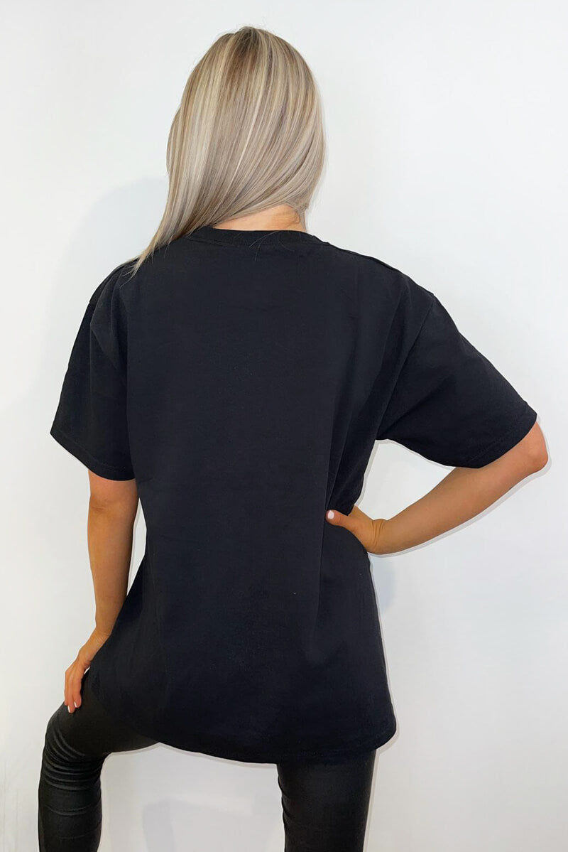 Black Harvard Oversized Tee