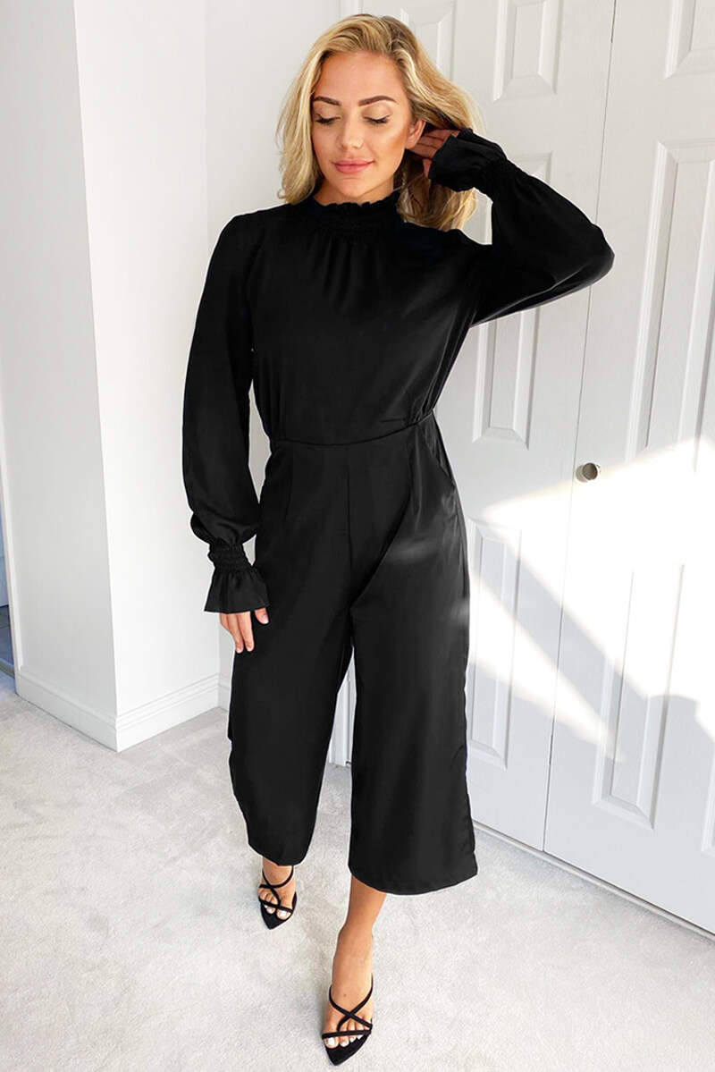 Black High Neck Jumpsuit