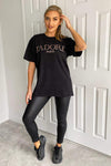 Black Jadore Oversized Tee