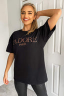 Black Jadore Oversized Tee