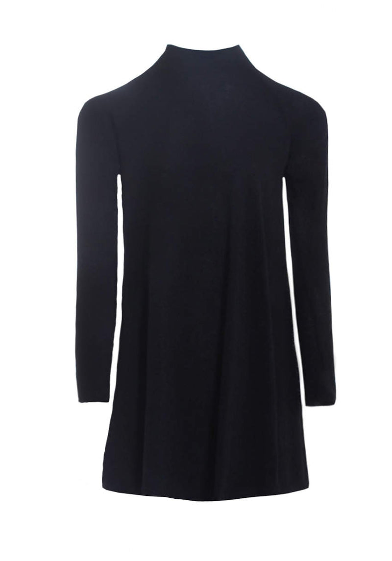 Black Knitted Mini Swing Dress AX Paris Black Knitted Mini Swing Dress AX Paris