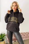 Black LA Gold Printed Hoodie