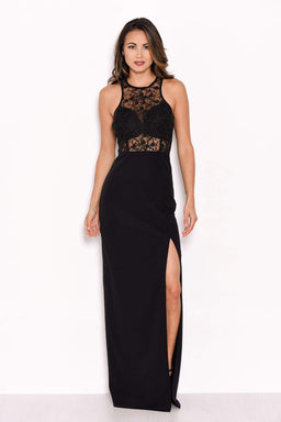 Black Lace Top Maxi Dress