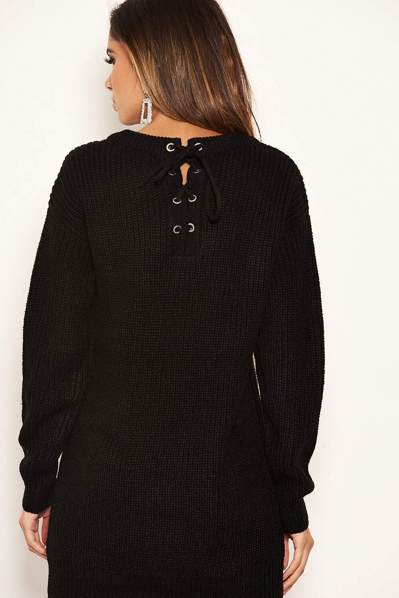 black lace jumper dress Sweater Jumper Dress