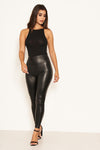 Black Leather Look Leggings