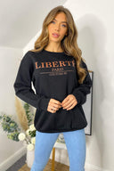 Black Liberte Printed Sweatshirt