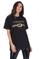 Black Liberte Printed T-Shirt