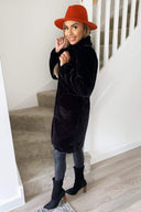 Black Long Faux Fur Coat