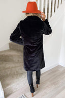 Black Long Faux Fur Coat