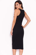 Black Midi Dress With Lace Top