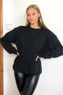 Black Oversized Sweatshirt