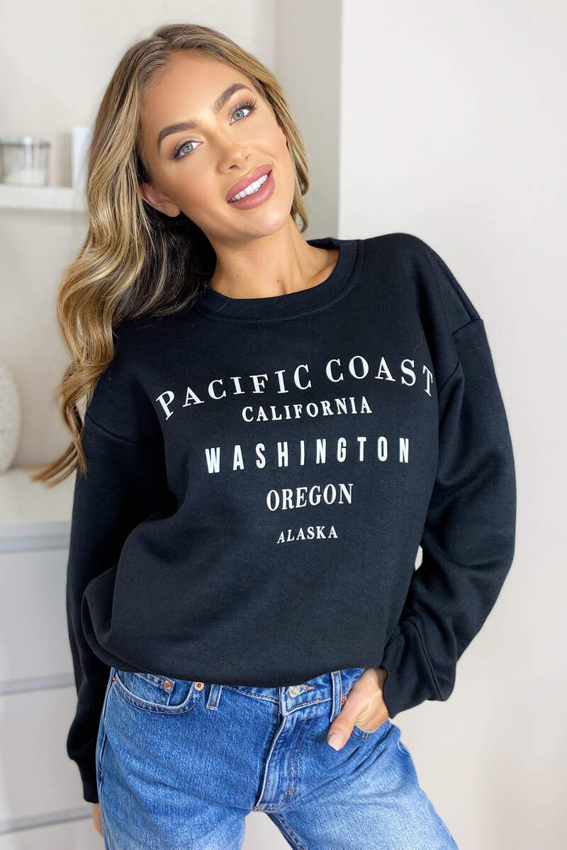 Black Pacific Coast Sweatshirt