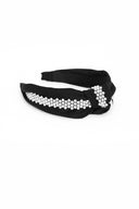 Black Pearl And Diamante Knot Headband