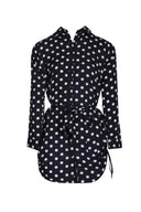 Black Polka Dot Shirt Dress