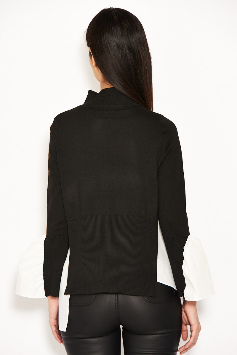 Black Polo Neck Shirt Jumper