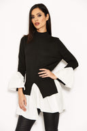 Black Polo Neck Shirt Jumper Tunic